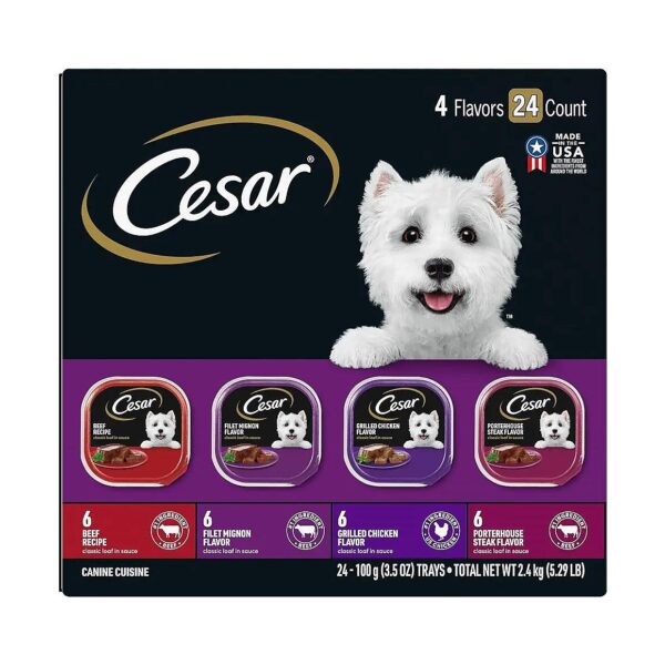 Classic Loaf in Sauce Wet Dog Food Variety Pack with Multiple Protein Sources