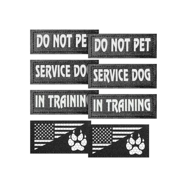 Classic Pattern Dog Paw Patches for Reflective Tactical Dog Harnesses