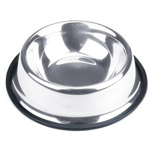 Classic Stainless Steel Water and Food Bowl for Dogs and Cats, No-Tip No-Slip Design