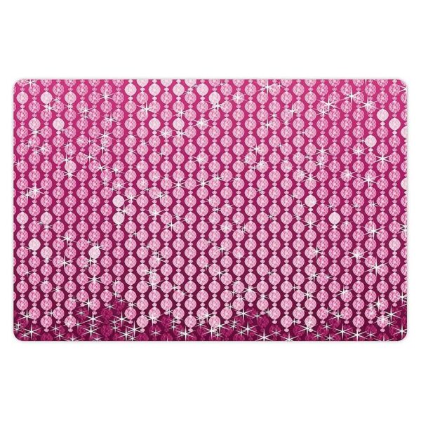 Clear Image Vivid Colors Purple Pink Pet Mat for Dogs and Cats 18x12