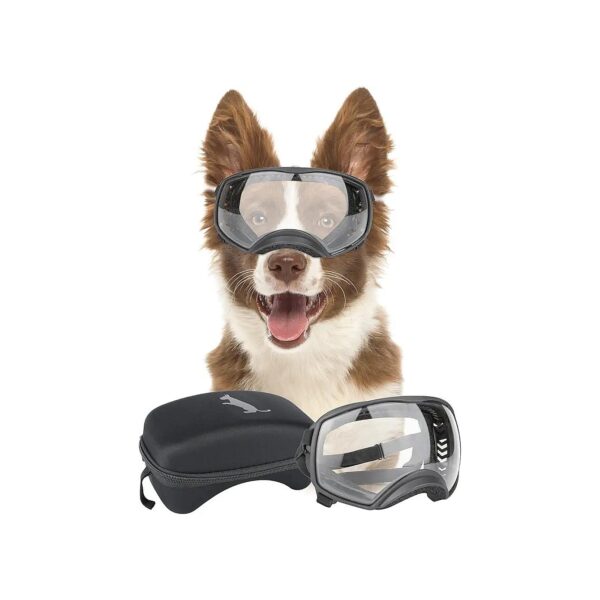 Clear Lens Dog Sunglasses for Large Breed Dogs Eye Protection and Comfort