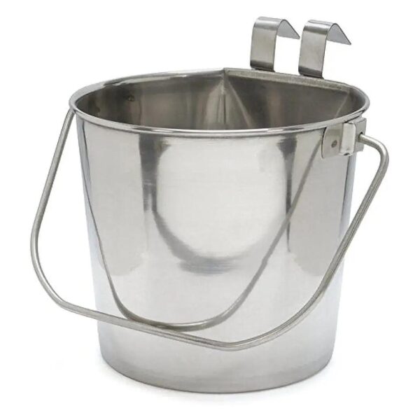 Closeout Omni Pet Hanging Stainless Steel Feeding Water Pail with Hook