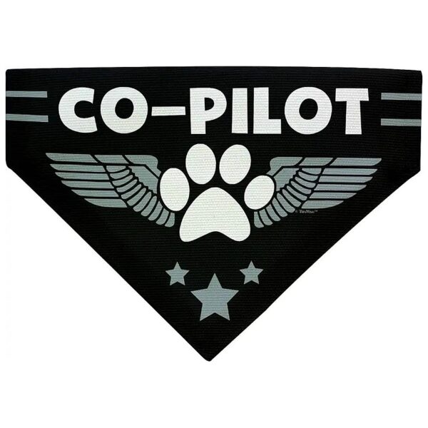 Co-Pilot Travel Gift Idea Dog Bib and Scarf for Medium to Larger Dogs