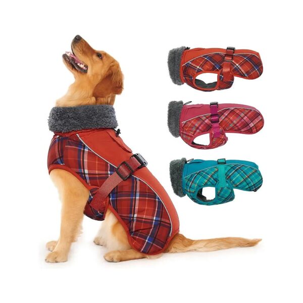 Cold Weather Comfort for Small Dogs with This Waterproof Windproof Fleece Lined Dog Coat