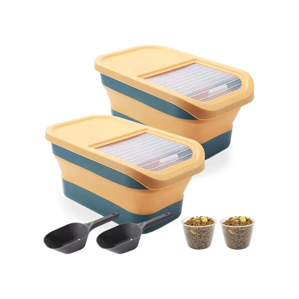 Collapsible Dog Food Storage Container for Compact Kitchen Storage