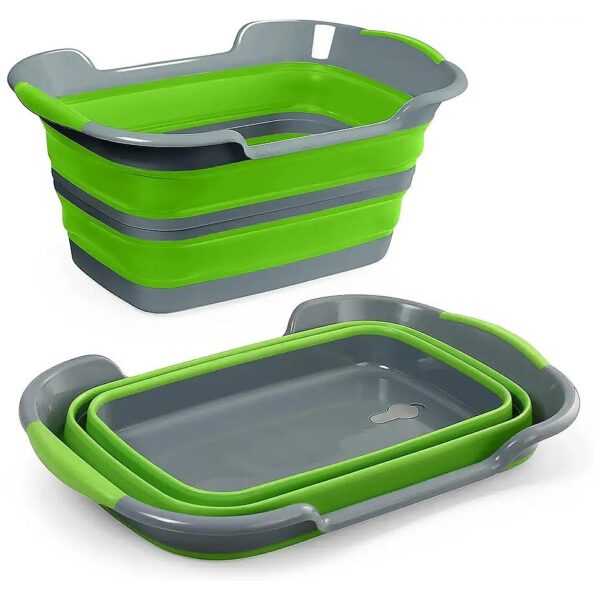 Collapsible Dog Wash Tub for Small Medium and Large Pets Green