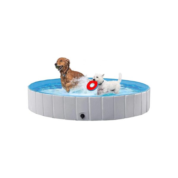 Collapsible Pet Swimming Pool with Waterproof PVC and PP Boards for Dogs and Cats