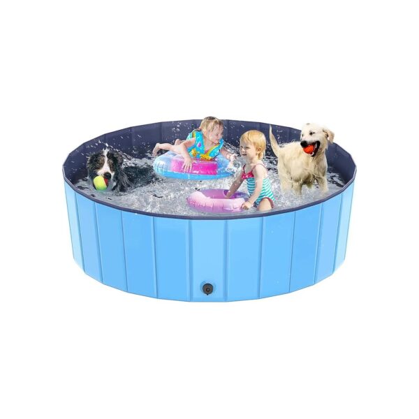 Collapsible Portable Pet Wading Pool for Dogs and Cats with Non-Slip Bottom