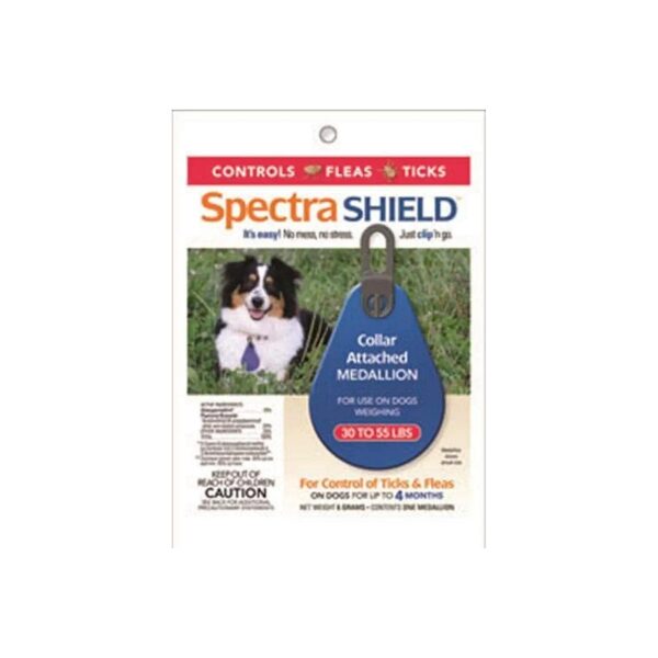 Collar Medallion Containing Insecticide for Flea and Tick Control