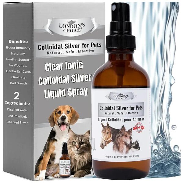 Colloidal Silver Solution for Wound Care and Skin Health in Pets