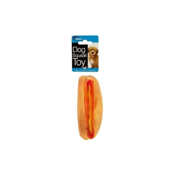 Colored Hot Dog Squeaker Toy for Small Dogs and Stress Relief