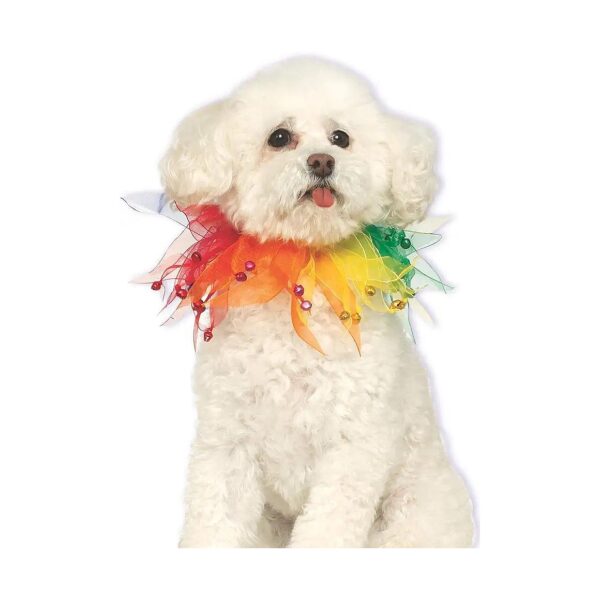 Colorful Rainbow Collar for Small and Medium Dog Breed Pet Wear