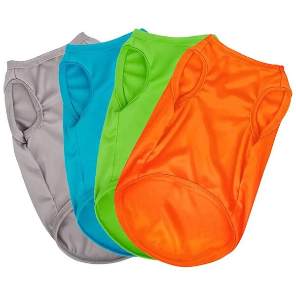 Colorful Solid Pet Summer Clothes Dog Shirts for Puppy T-Shirt Wear