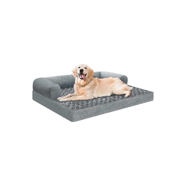 Comfort Dog Bed for Large Dogs with Egg Foam Support and Waterproof Cover