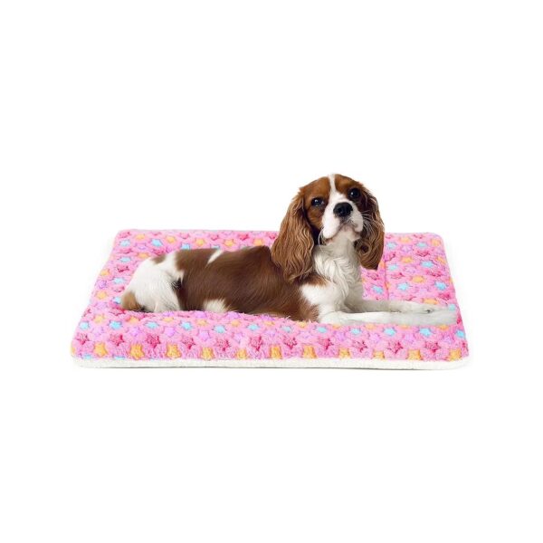 Comfortable 23 x 18 Inch Dog Bed Crate Mat with Reversible Fleece for Pets up to 25 lbs