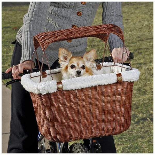 Comfortable Bike Ride for Dogs and Cats with Soft Liner and Sun Shield