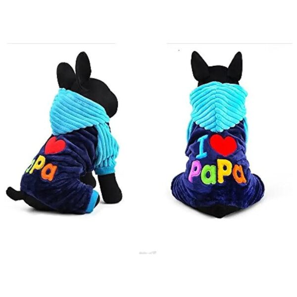 Comfortable Blue Puppy Coats for Small Medium Dogs Chihuahua Poodle XXS