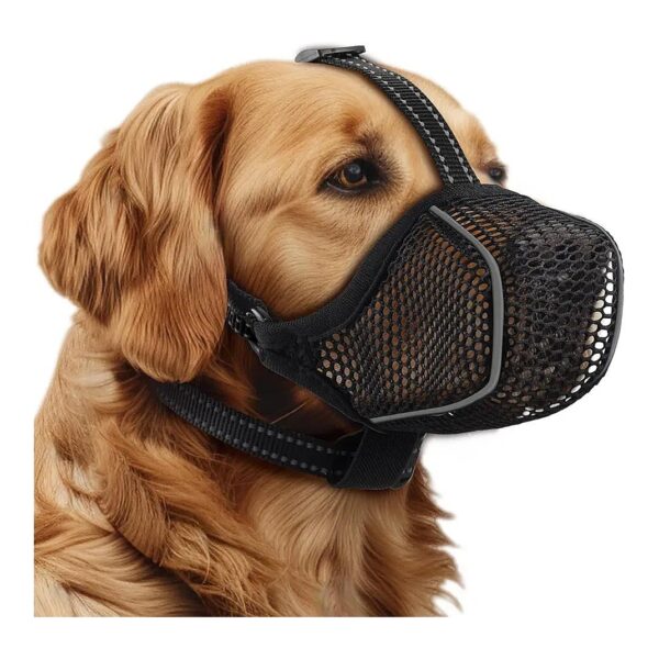 Comfortable Breathable Dog Muzzle for Small Medium Large Dogs with Adjustable Collar