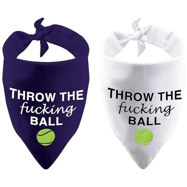 Comfortable Dog Accessories with Fun "Throw the F Ball" Design