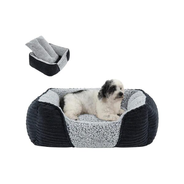 Comfortable Dog Bed with Anti-Slip Bottom and Washable Cushion for Small Pets