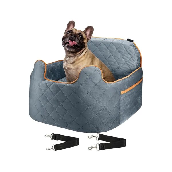 Comfortable Dog Car Seat for Small to Medium Dogs with Memory Foam and Storage Pockets