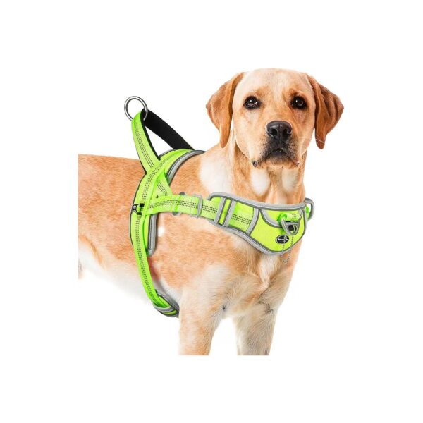 Comfortable Dog Harness for Large Breeds with Adjustable Front Clip and Reflective Vest