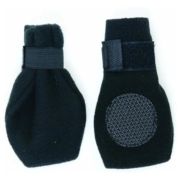 Comfortable Fleece Paw Boots for Small Dogs Black Size Small