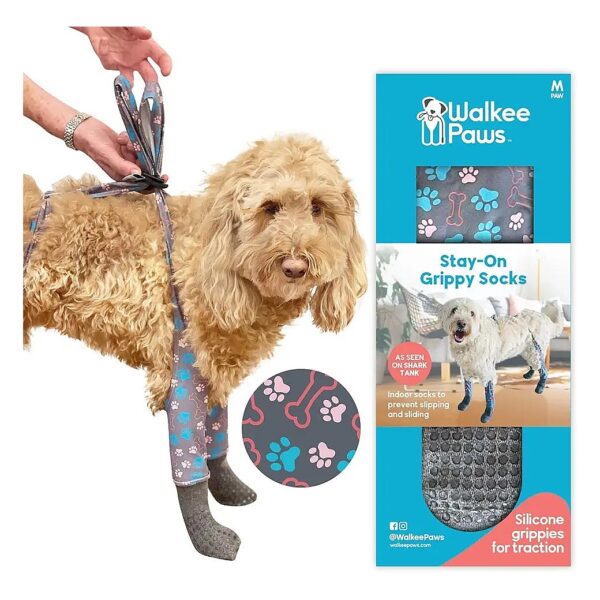 Comfortable, Locking Dog Socks for Paws and Floors with Easy-On Design