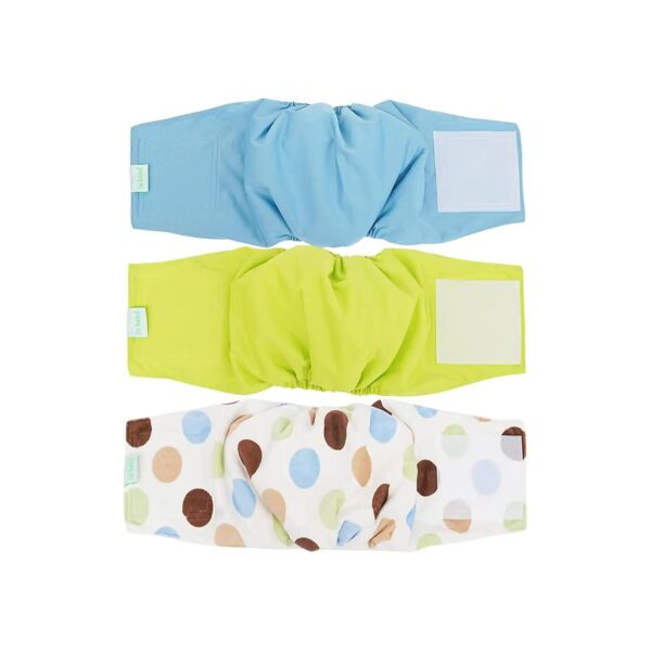 Comfortable Male Dog Belly Wrap Pack of 3 Reusable Washable Diapers