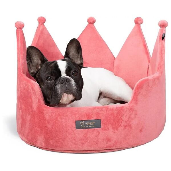 Comfortable Micro-Plush Dog Bed for Small Breeds - Royal Pink Color Option Available