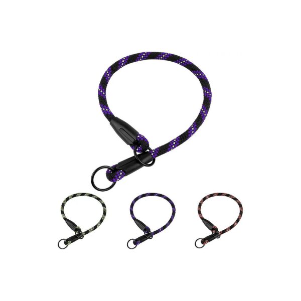 Comfortable No-Pull Training Collar for Small to Large Breed Dogs with Reflective Rope