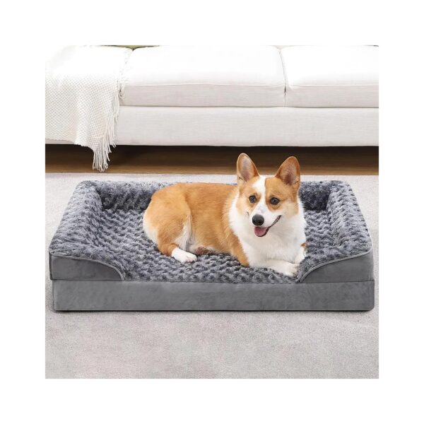 Comfortable Orthopedic Dog Bed with Waterproof and Removable Cover for Small Breed Dogs