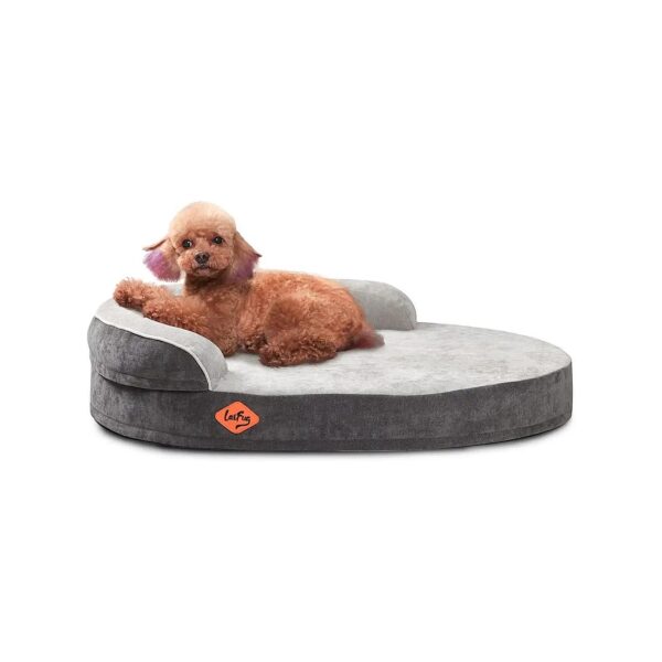 Comfortable Orthopedic Memory Foam Oval Dog Bed with Durable Water-Resistant Cover