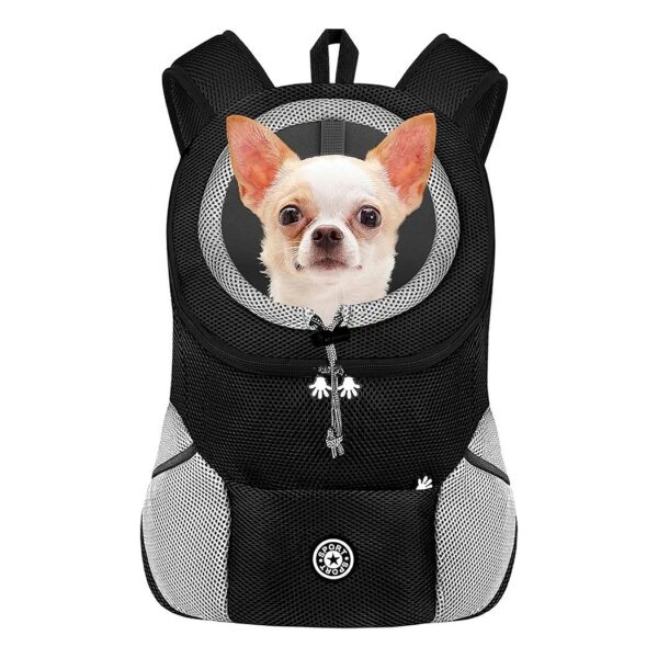 Comfortable Pet Carrier Backpack for Tiny to Medium Sized Dogs Cats with Head Out Design