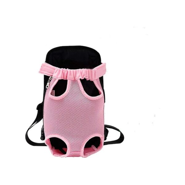 Comfortable Pink Polyester Dog Carrier Backpack with Two Ways of Wearing for Pet Travel