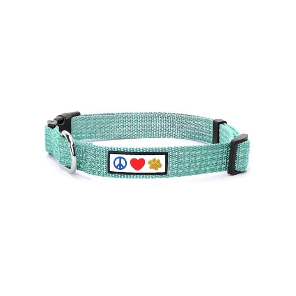 Comfortable Reflective Teal Dog Collar Adjustable for Extra Small Dogs Puppy