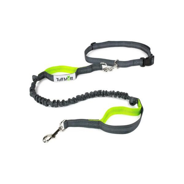 Comfortable Waist Leash for Walk Run Hike with Double Handle Bungee and No Hands Lead