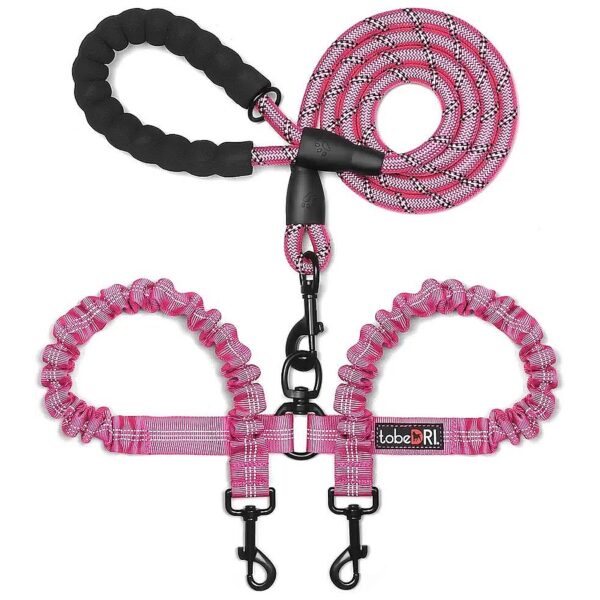 Comfortable Walkies for 2 Small Dogs with Reflective and Tangle Free Dual Dog Leash