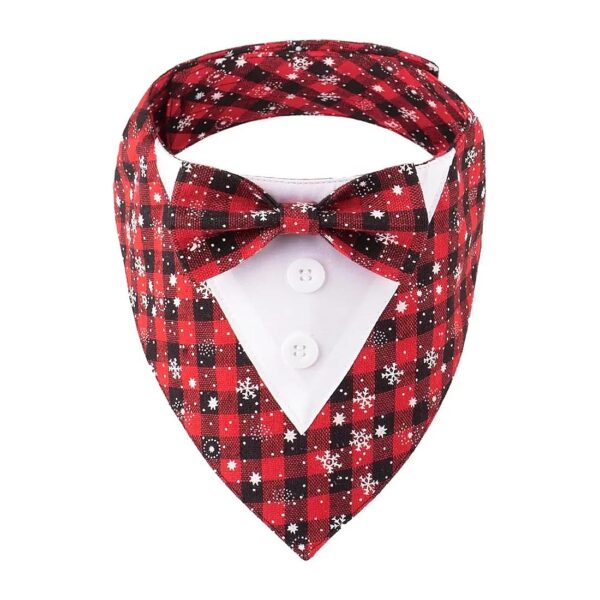 Comfortable and Adjustable Christmas Dog Tuxedo Bandana for Small Medium Large Breed Dogs