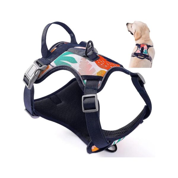 Comfortable and Adjustable Dog Harness for Medium Large Breeds with Reflective Strip