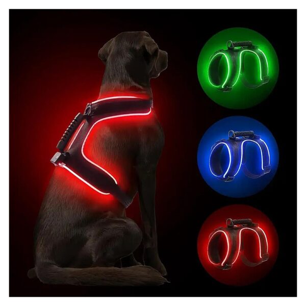 Comfortable and Adjustable Light Up Dog Harness for Small Medium Large Dogs