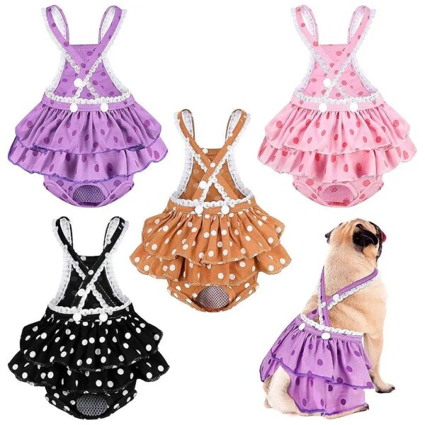 Comfortable and Adorable Dog Diaper Pants for Small Puppies with Adjustable Straps