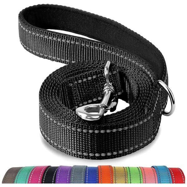 Comfortable and Durable 6FT Double-Sided Reflective Dog Leash for Large and Medium Dogs