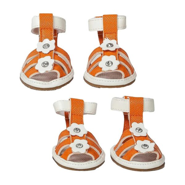 Comfortable and Protective Dog Sandals with PVC Material and Reflective Accents