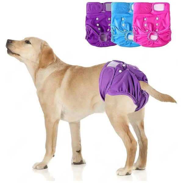 Comfortable and Reusable Dog Diapers for Female Dogs with Adjustable Snaps