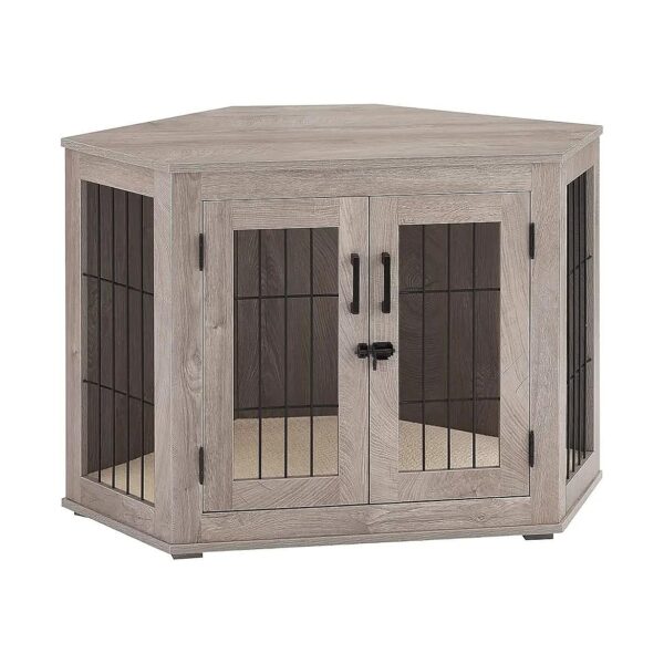 Comfortable and Stylish Dog Crate with Storage and End Table for Small Medium Size Dogs