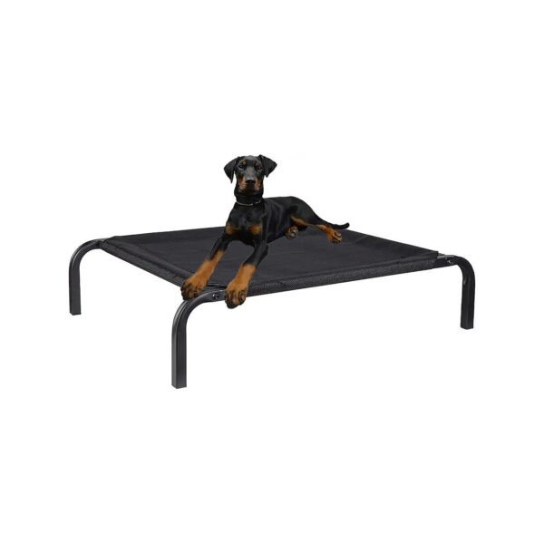 Comfortable and Supportive Portable Dog Bed with Elevated Design and Waterproof Mesh