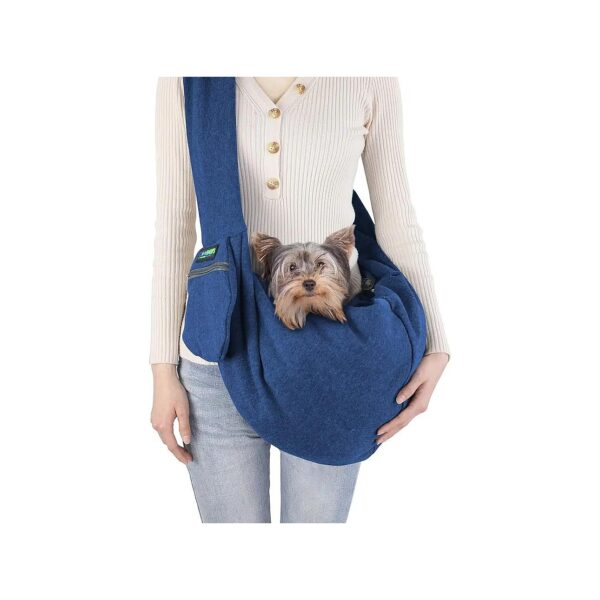 Comfy Pet Sling with Front Zip Pocket for Small Dogs and Cats