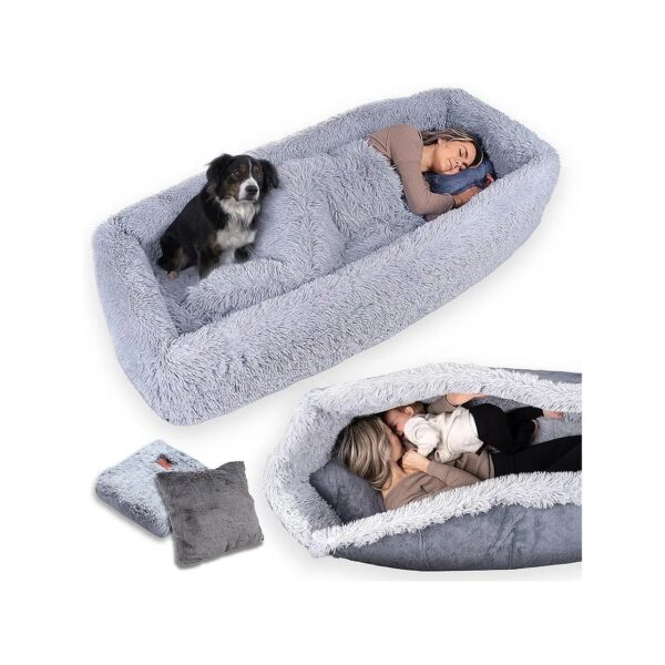 Comfy and Cozy Dog Bed for Kids and Adults, Folding Floor Bed, 70''x30''x12'