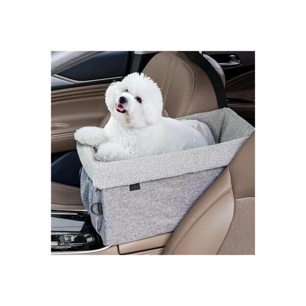 Compact Center Console Dog Car Seat for Small Dogs and Cats up to 15 Pounds